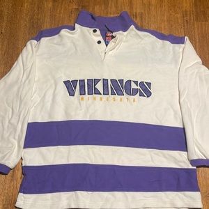 Vtg Vikings half sleeve sweatshirt